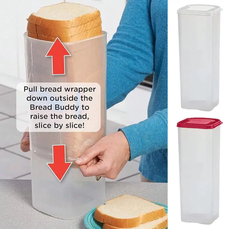 Durable Bread Storage Box  Airtight Bread Keeper Snack Breadbasket Kitchen Food Storage Bread Saver Bread Loaf Storage Container