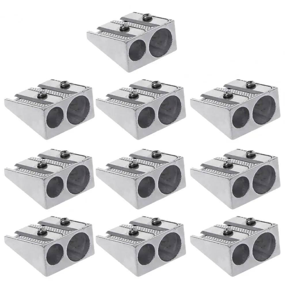 Sacapuntas portátil, duradero, compacto, doble agujero, magnesio, ergonómico, versátil