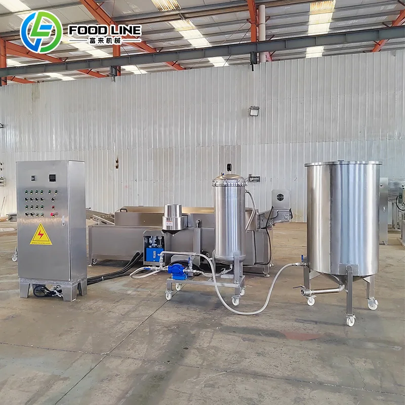 Energy Saving Continuous Frying Equipment With Automatic Residue Filter for Meat Products Fried Food Factory
