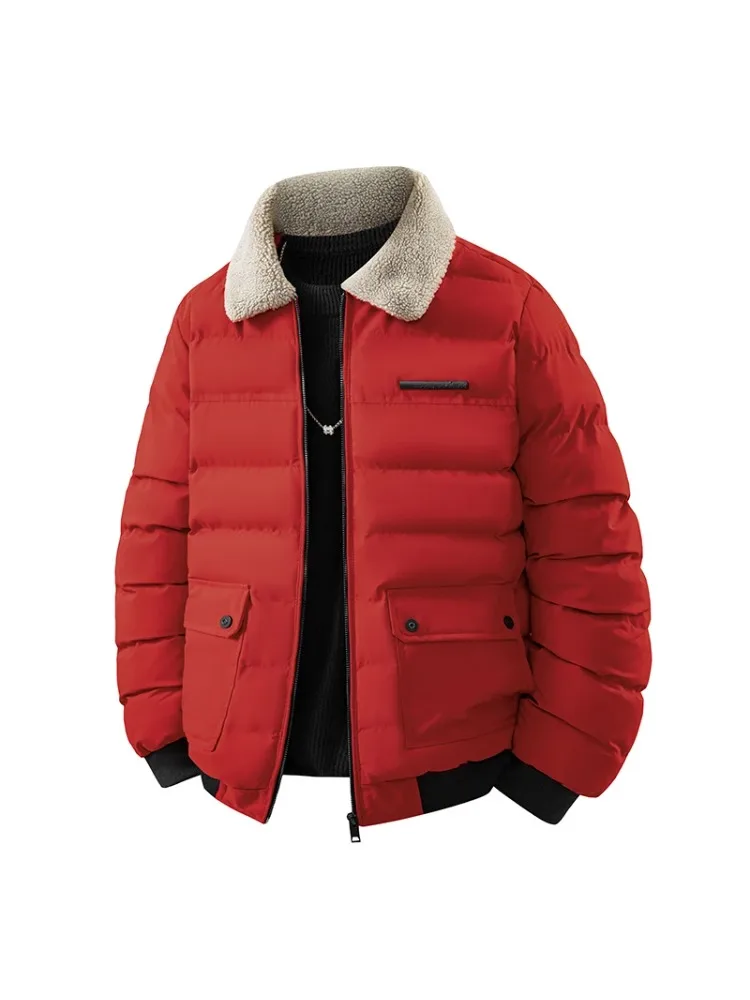 Chaqueta acolchada para hombre, ropa ligera de invierno para hombre, cuello levantado informal, Parka gruesa y cálida para viajes al aire libre, estilo callejero