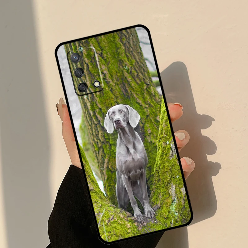 Weimaraner กรณีสุนัขสําหรับ OPPO A91 A93 A96 A76 A16 15 A17 A5 A9 A53 A52 A72 A77 A54 A74 A94 A54S A53S กรณี