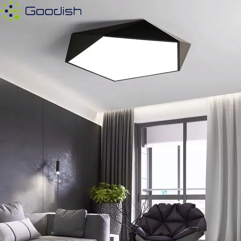 الحديثة الشمال البساطة نجمة خماسية على شكل LED أضواء السقف الفن مصابيح داخلية لغرفة المعيشة المنزل الديكور الثريات