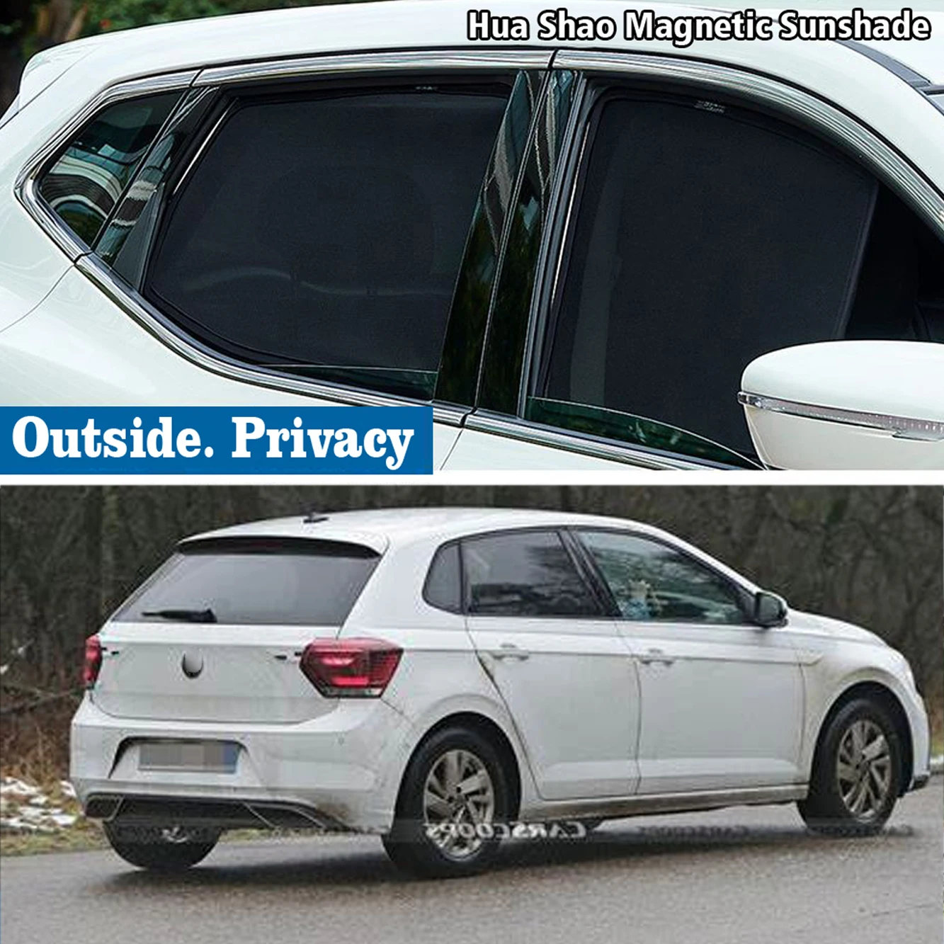 

Magnetic Car Sunshade Shield Front Windshield Frame Curtain Sun Shade For Volkswagen VW POLO MK6 2018 - 2024 MK6 6 Accessories