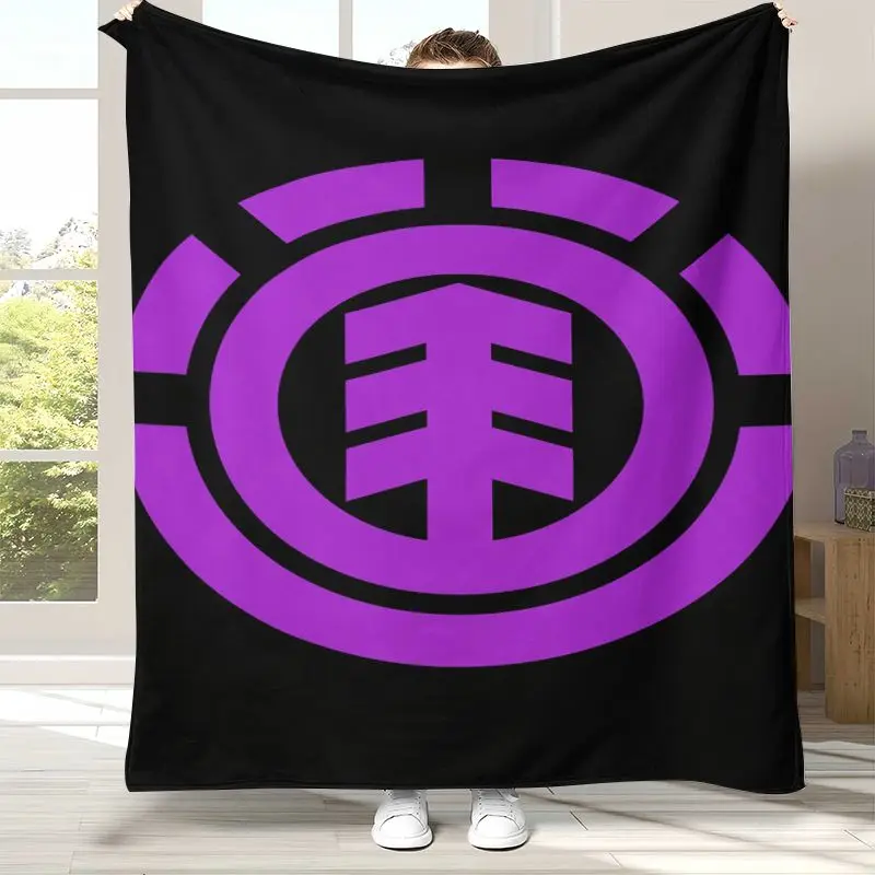 Boardsport Logo E-Element Skateboards Soft Flannel Throw Blanket,Cozy Blanket for Bed,Sofa,Living Room,Picnic,Camping,Home Decor
