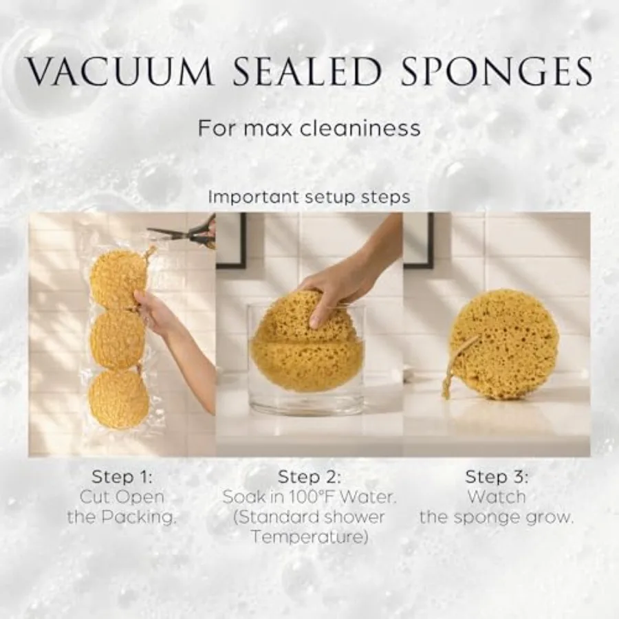 Spongentle Loofah Sponge for Shower and Bathing, Bath Sponge with Dual Texture, Shower Pouf for Gentle and Deep Exfoliation, La view 5
