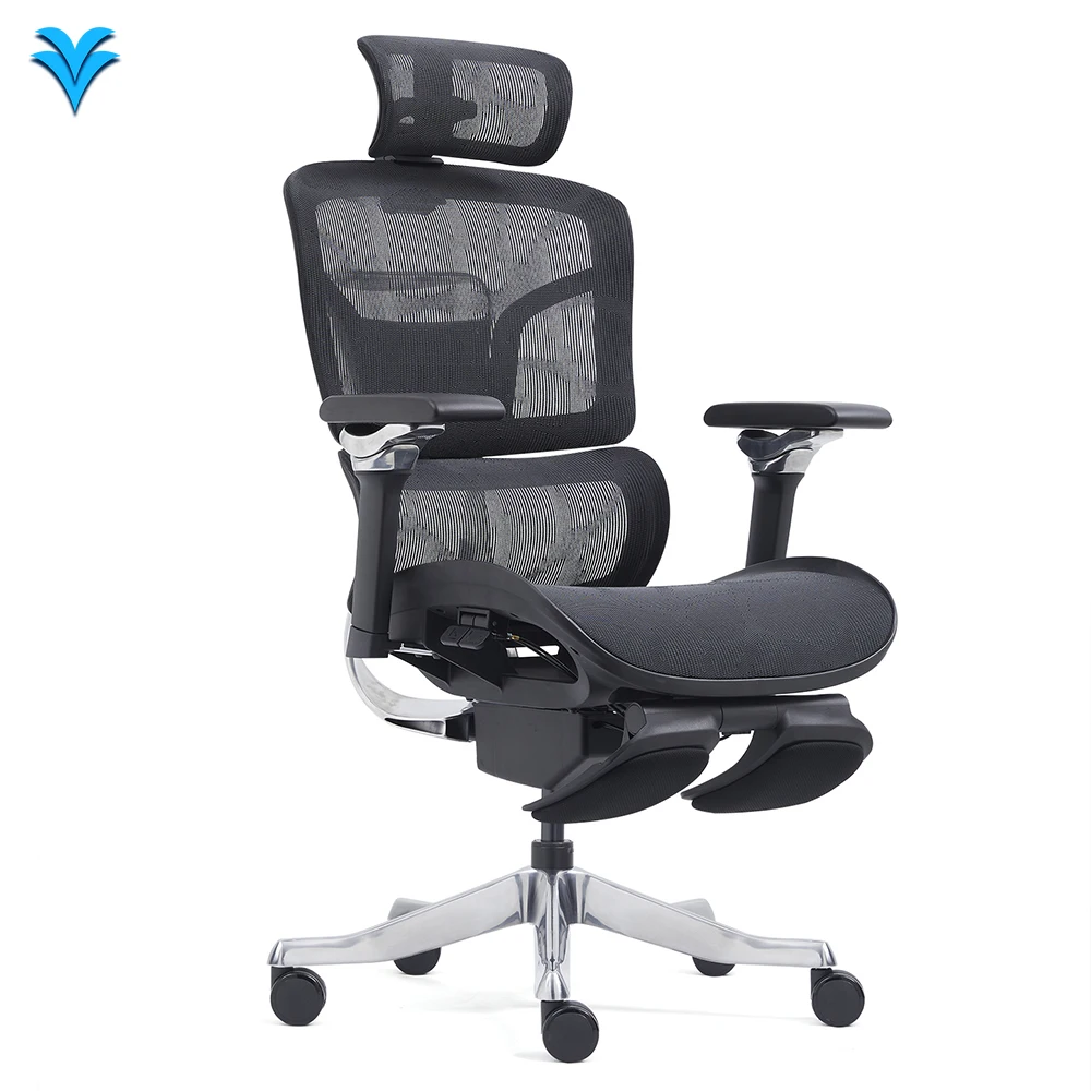 Heavy Duty 6D Armrests High Back Swivel Computer Chair Mesh Gaming Chair Ergonomic Mesh Office Chair with Footrest
