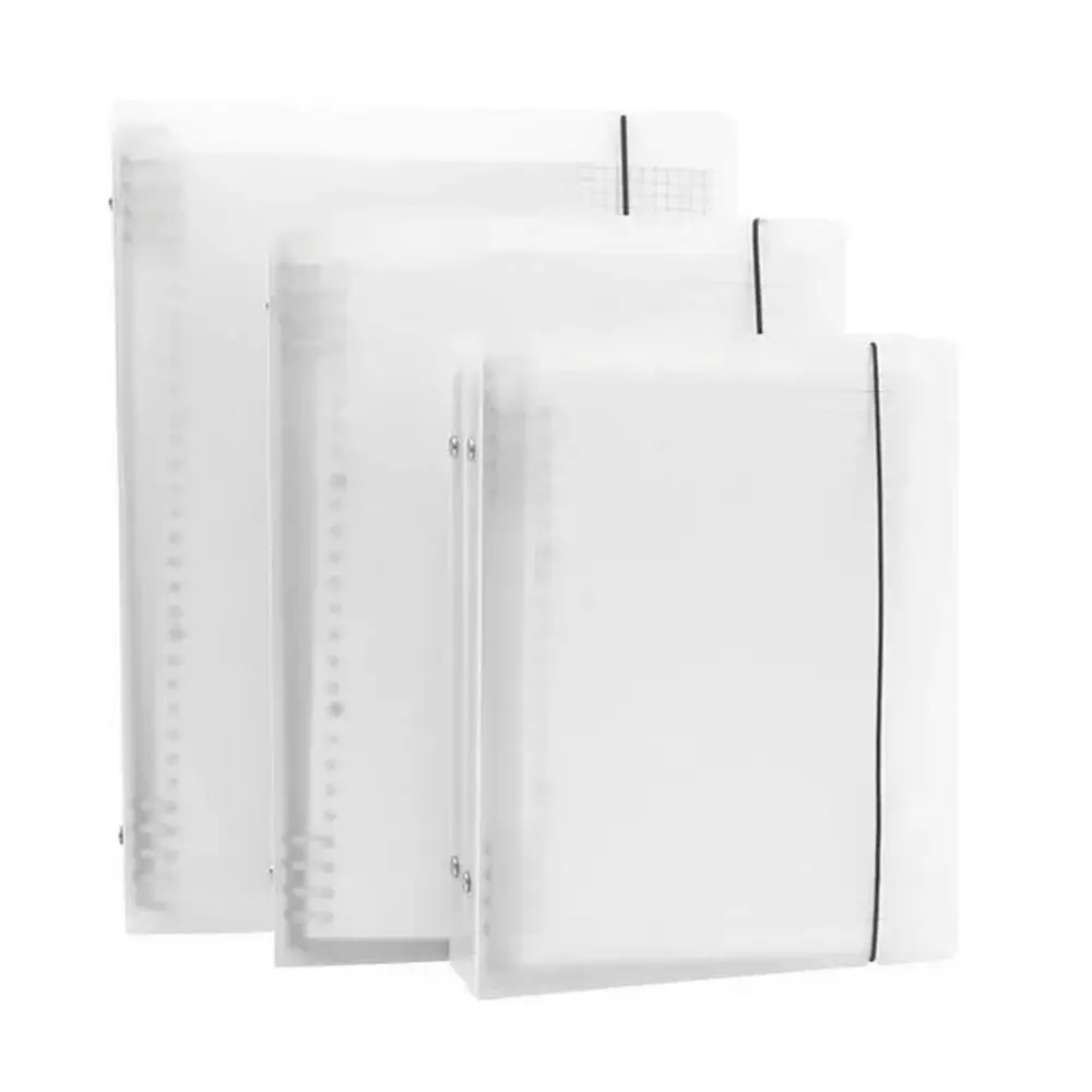 Gift A5/A6/A4/B5 Folder Soft Shell Non-punchable Detachable Ring Binder Cover Transparent Portable Document Storage Bag