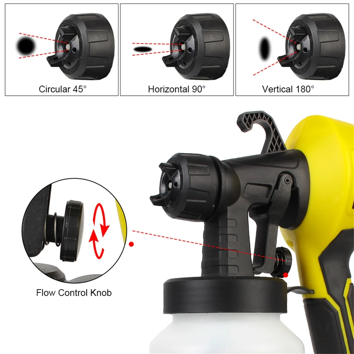 

AD29-800Ml Электрические электроинструменты для распыления 500 Вт Бытовой распылитель краски Контроль потока Аэрограф Инструмент ЕС