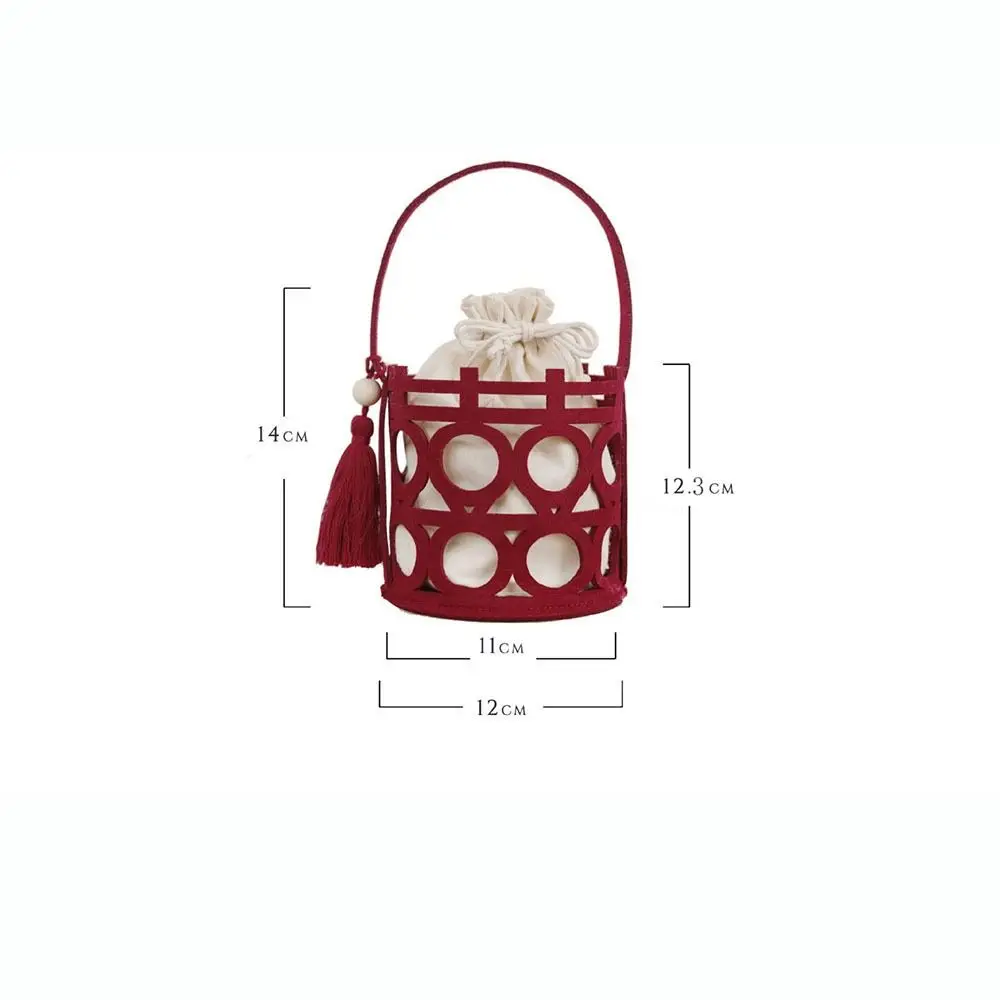 Chinese Style Red Portable Gift Felt Organizer Handbag Wedding Candy Bag Handle Bag Wedding-favor Gift Package Bag