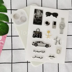 Arabic DlY custom 3D phone case dome epoxy sticker personalized resin ipad label popular decorative crystal gel logo jelly cute