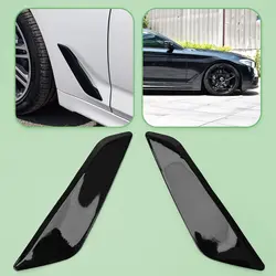 1 Pair Car Side Fender Vent Grille Cover Trim ABS Fit for BMW 5 Series G30 G31 2018-2022 Gloss Black
