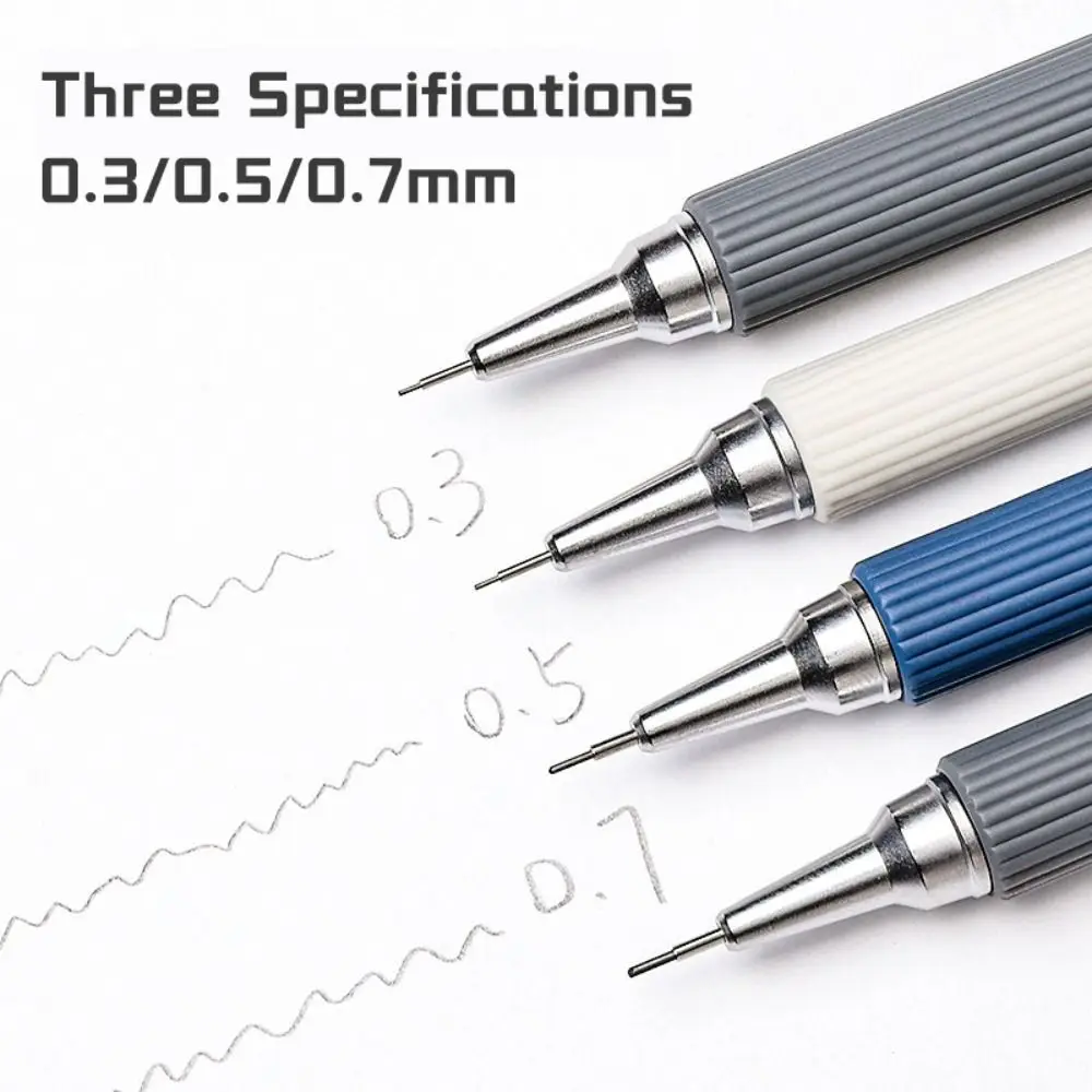 Metal Mechanical Pencil Anti Slip Soft Sheath 0.3/0.5/0.7mm Automatic Pencil Low Gravity Movable Pencil Art Painting