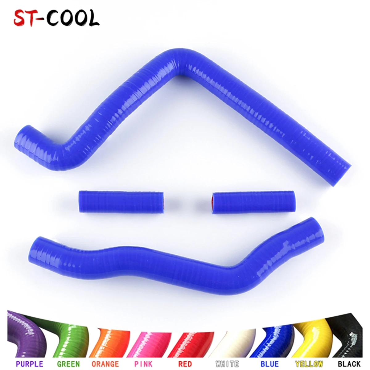 For Kawasaki KX 250 KX250 2005 2006 2007 Silicone Radiator Hoses Tubes Piping Kit 4Pcs 10 Colors
