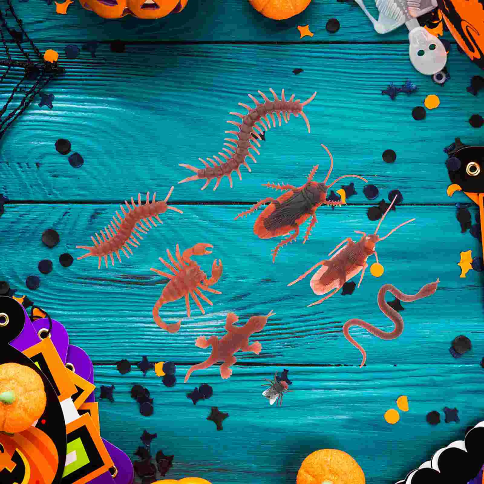 80 PCS Prank Toy Realistic Fake Trick Joke Game Props Animal Simulation Gecko Artificial Crawl