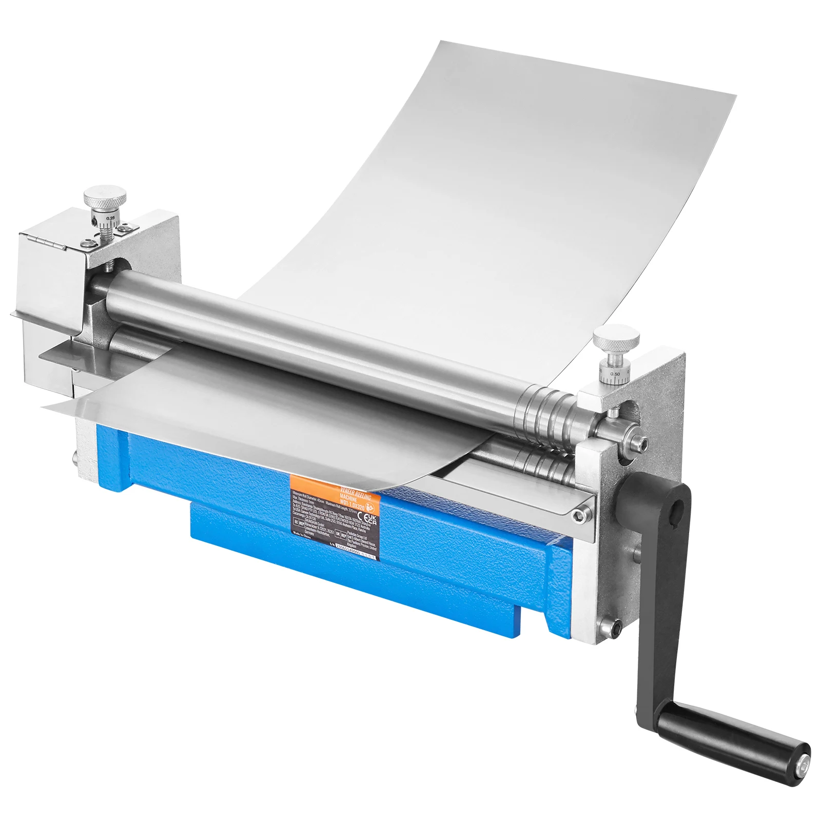 VEVOR Slip Roll Machine 12.6/24 in 16/20 Gauge with 2 Detachable Rollers for Low Carbon Steel Copper Aluminum Alloy Sheet