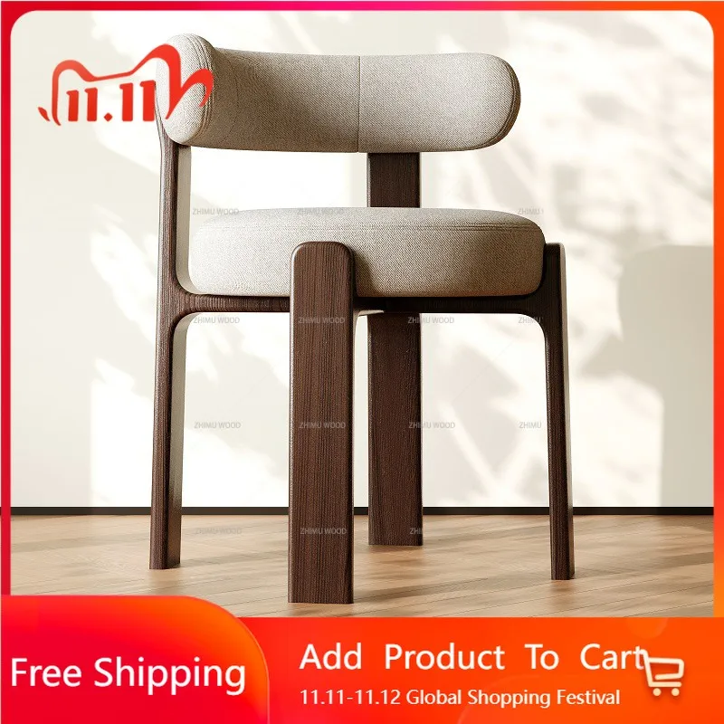 

Minimalist Vintage Dining Chairs Massage Nordic Luxury Retro Beach Dining Chairs Balcony Party Dressing Wood Sillas Furniture