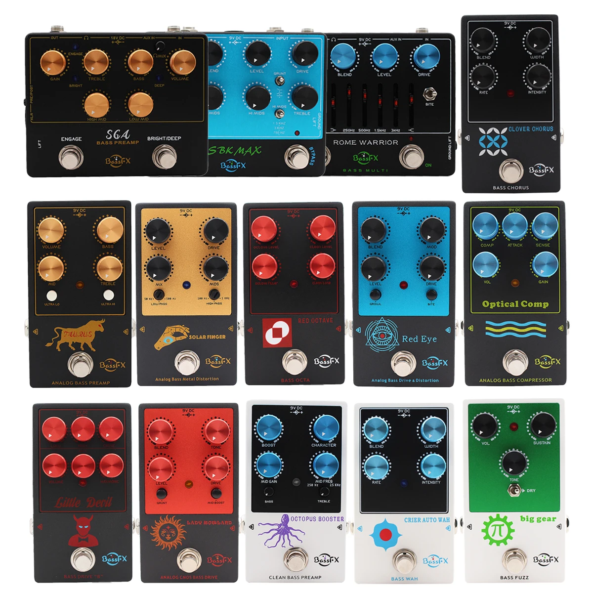 fanmuzk-14-pedales-d'effets-de-basse-big-gear-clover-chorus-crier-auto-wah-lady-rowland-little-devil-octopus-booster-multi-sku
