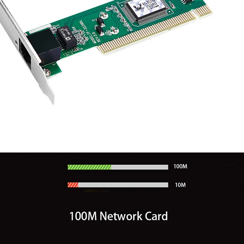 LAN-Kartenspiel PCI-Netzwerk karte Ethernet High-Speed 10/100 MBit/s für Desktop-PC RTL8139 Chipsatz RJ-45 LAN-Adapter Spiel PCI-Karte