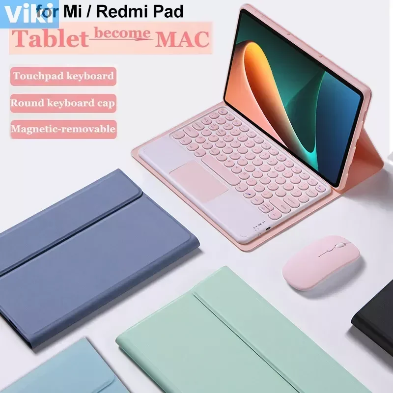 

Чехол для планшета Mi Pad 6 Pro 11 дюймов, чехол с клавиатурой для Xiaomi Pad 5 Pro 11 дюймов, чехол для клавиатуры для Redmi Pad SE 11 дюймов 10,61 дюймов