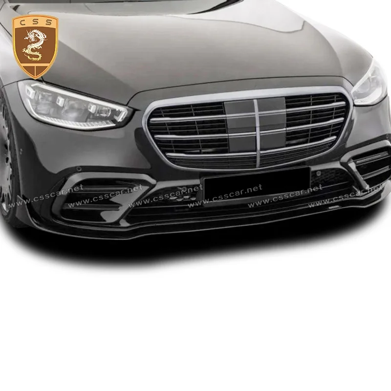 2PCS Carbon Fiber B Style Front Bumper Splitter Air Intake Vents Trims For Merc edes Bens S Class W223