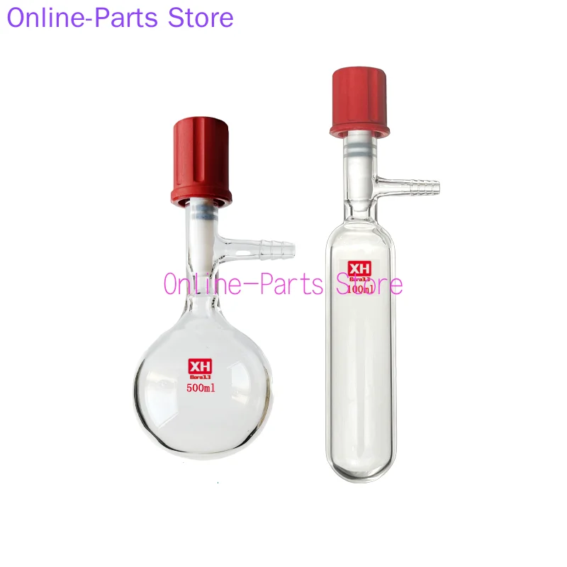 Tubular Solvent Storage Flask with Tetrafluoron All-pack High Vacuum Valve Seal Tube Schlenk Tube Reaction Flask