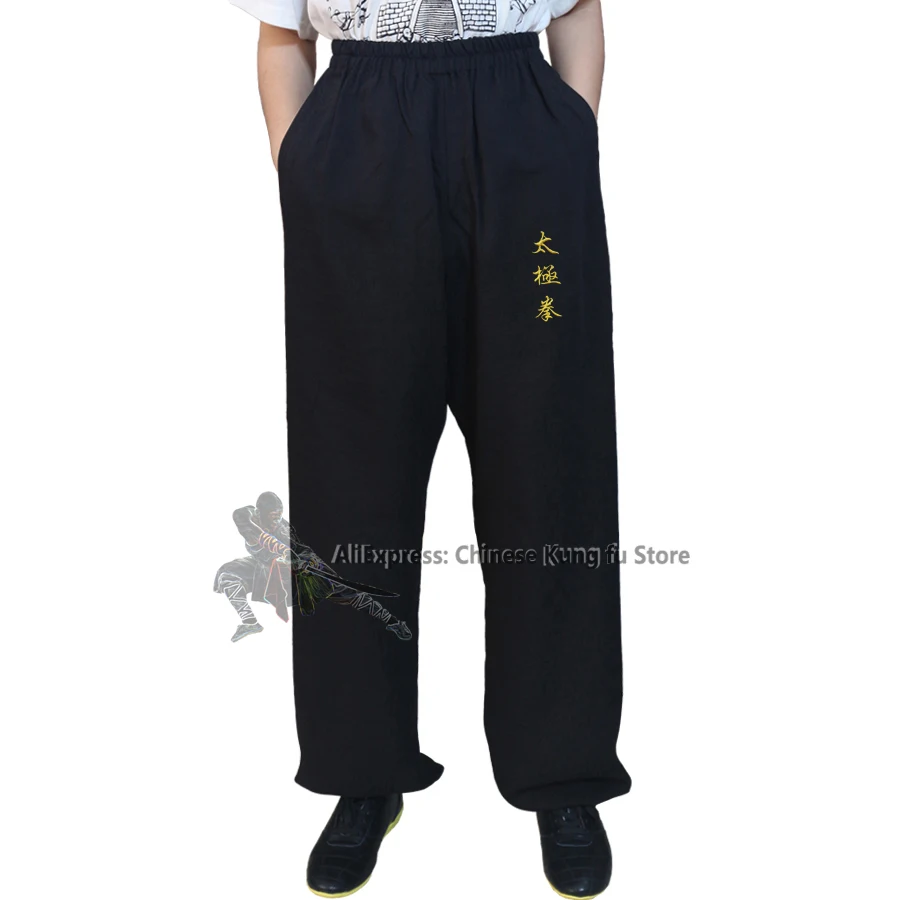 

Custom Tailor Embroidery Tai Chi Kung fu Pants Wing Chun Wushu Martial arts Trousers 25 Colors Need Your Measurements