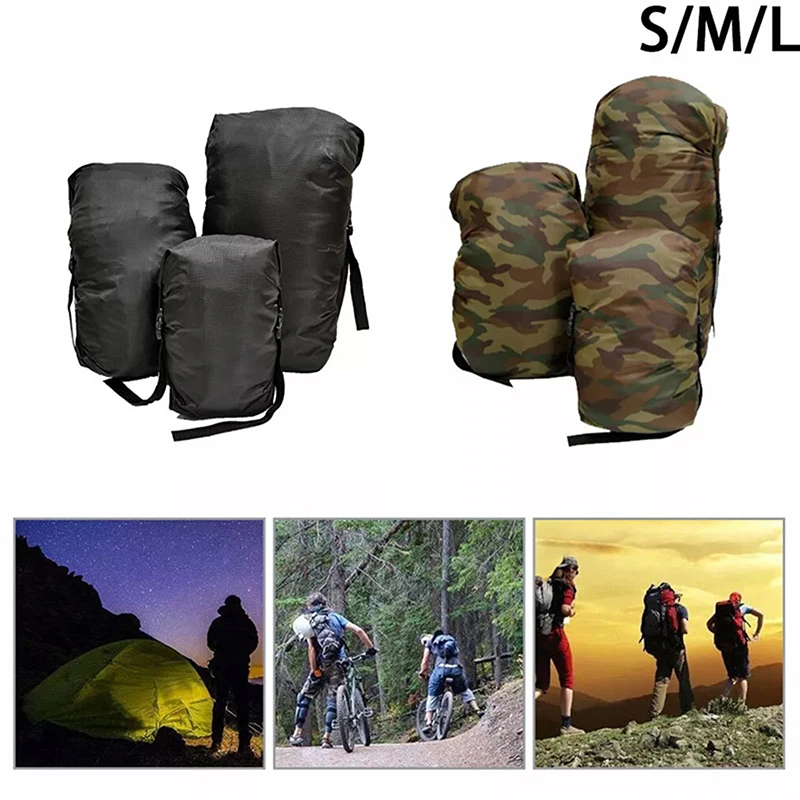 5L/8L/11L Outdoor Camping Sleeping Bag Pack Compression Stuff Sack Storage Ultralight Carry Bag Waterproof Bag Accessories