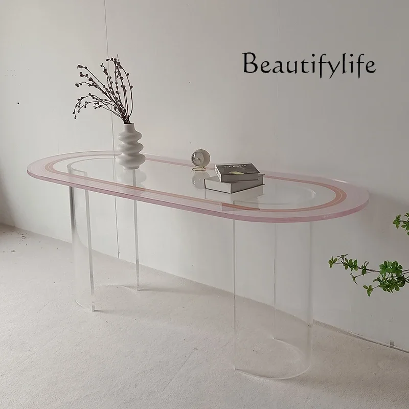 

Nordic Modern Creative Design Oval Acrylic Simple Table