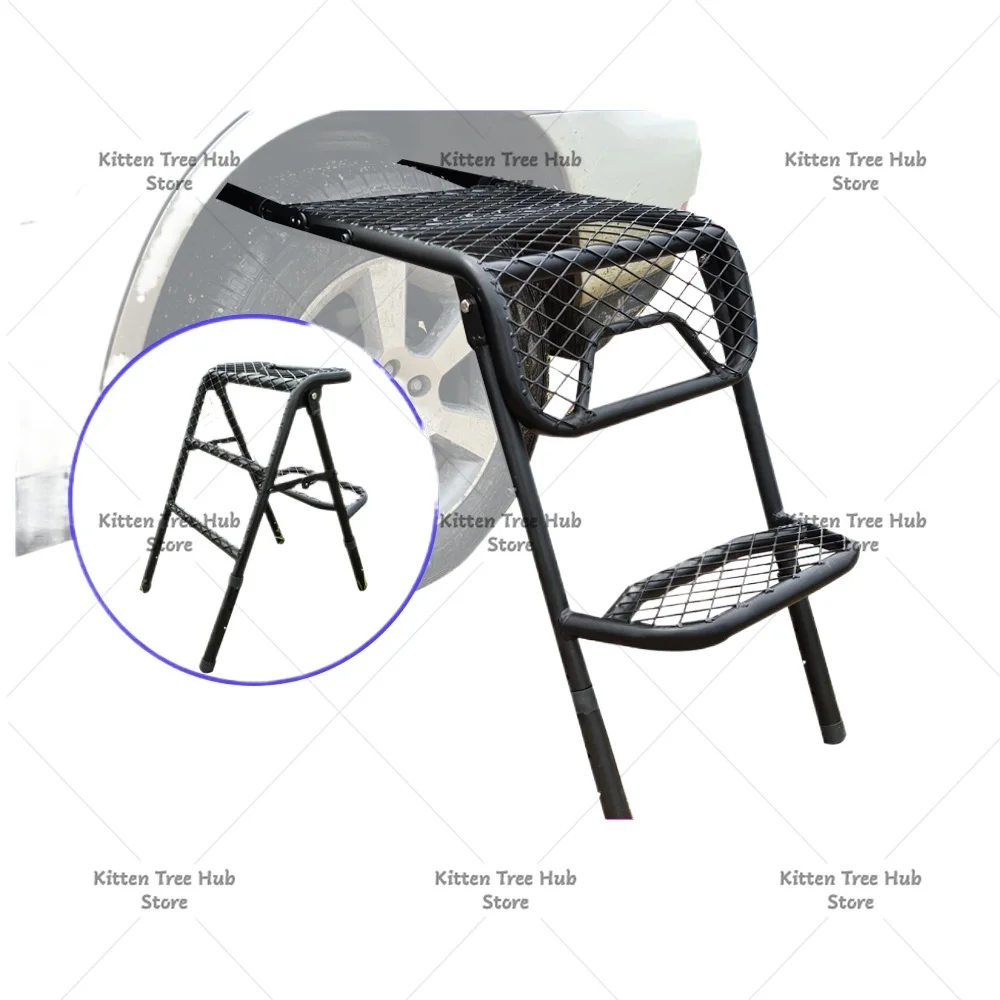 Outdoor Folding Ladder and Table Combination with Durable Lightweight Structure,Multi-Functional Camp Tool for RV Travel,Camping