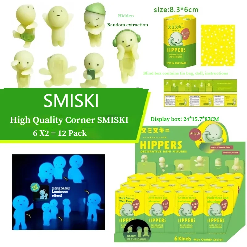 Mini  Sonny Angel & Smiski Noctilucent Series Mystery Box Cute Mini Figure Doll Blind Box Decoration Desktop Kid Christmas Gifts