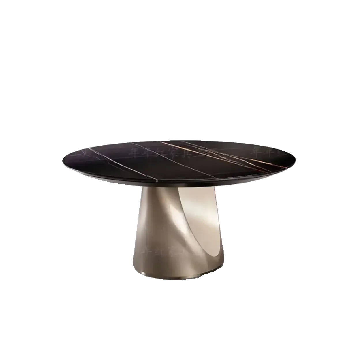 A  Luxury stone dining table rock slab marble dining table