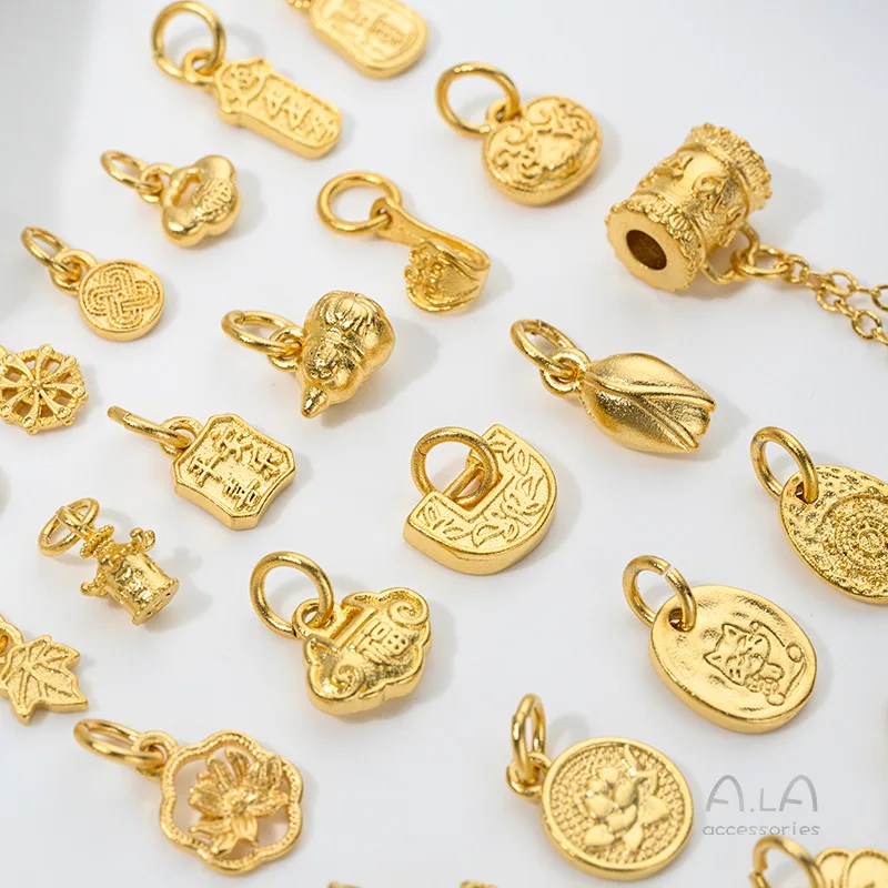 Not Easy To Fade, Vietnam Shajinfu Brand Peace And Joy Ruyi Lotus Pod Gourd Bell Pendant DIY Jewelry Pendant