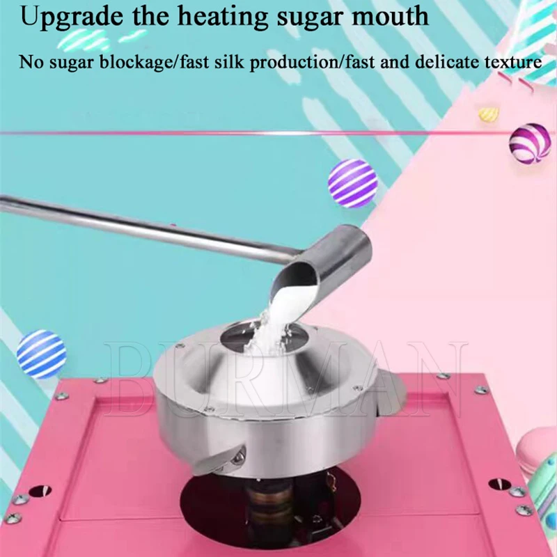 

Cotton Candy Machine Commercial Sugar Candy Floss Maker Temperature Controls For Party Festival Carnival Home DIY Maker
