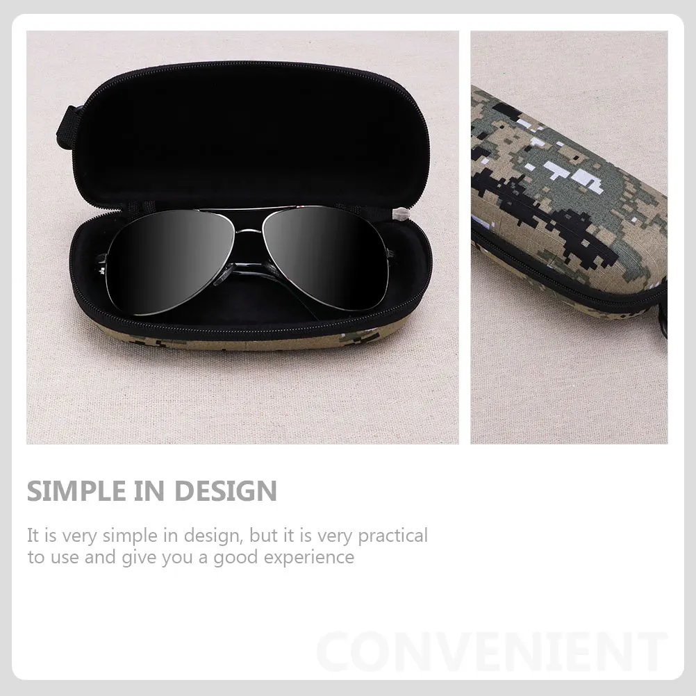 

EVA Portable Glasses Case Soft Sunglasses Box Eyeglasses Protector Zipper Belt Standard Size Travel Daily Storage