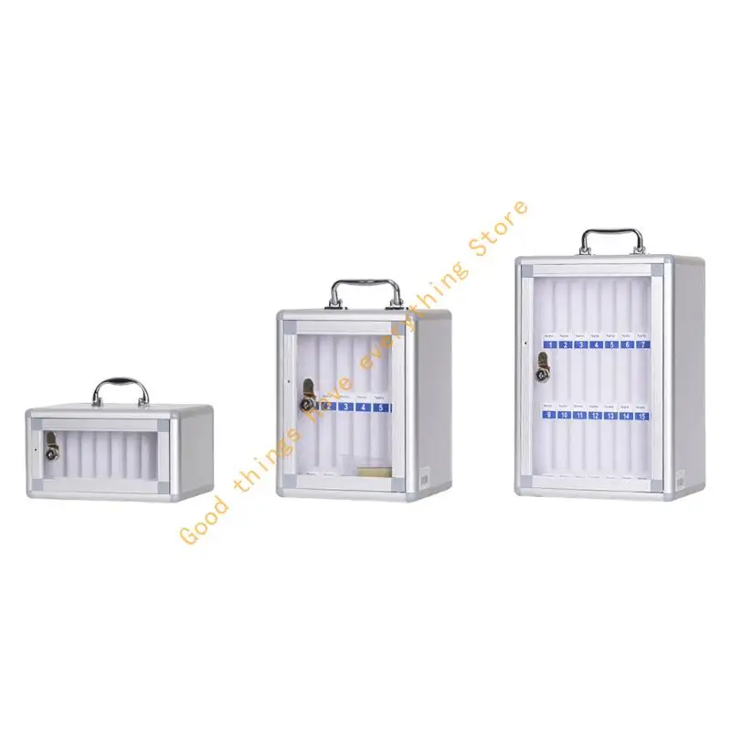 

55KF Phone Storage Cabinet Wall Mounted Aluminum Alloy Clear Mobile Device Organiser