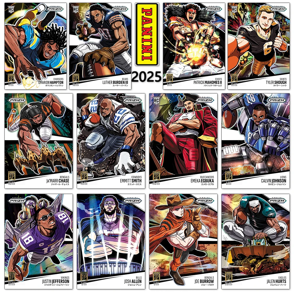 SPORTS DIY homemade 2025 MANGA JOSH ALLEN PATRICK MAHOMES JUSTIN LAMAR JACKSON Holographic Collectible Card Football HolidayGift