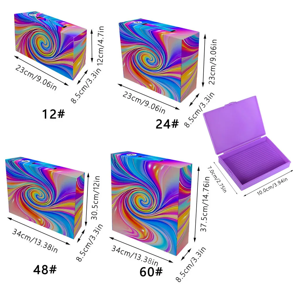 12/24/48/60pcs Diamond Painting Storage Containers Trays, Diamond Painting Accessories Trays with Lids, Diamond Art Storage view 2
