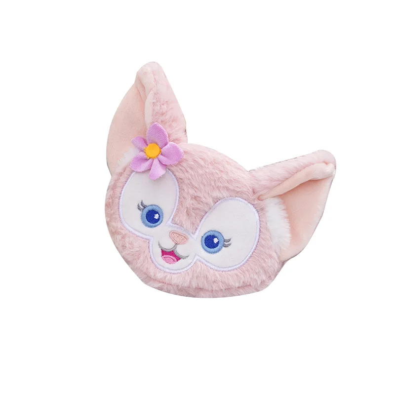 Disney figura moeda bolsa kawaii linabell fone de ouvido saco titular do cartão com zíper mini carteira crianças charme saco de armazenamento presente aniversário