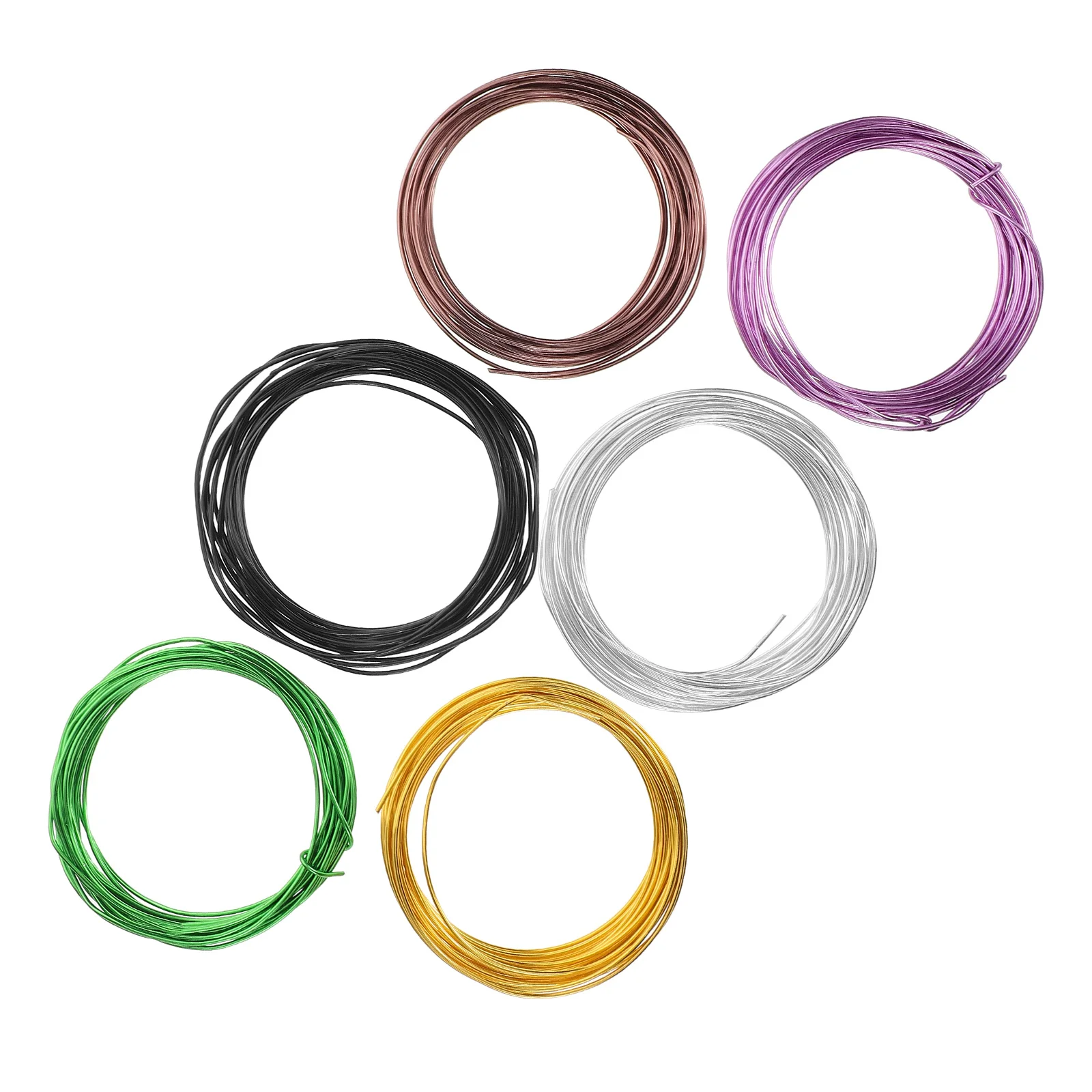 6 قطعة سلك ألومنيوم ملون 1.5 مللي متر مرنة دائم صياغة سلسلة معدنية Diy بها بنفسك صنع المجوهرات إكليل الأزهار النحت النمذجة #3