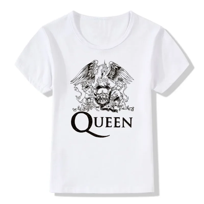 Boy&Girls Print FREDDIE MERCURY T-shirt Children Heavy Rock Top 100 Band Queen T shirt Kids Tops Baby Casual Clothes