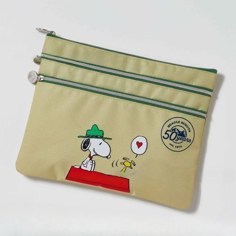 

Snoopyed Cute Handheld Clutch Bag Student Document Bag Multi-Layer File Organizer for Papers & Stationery