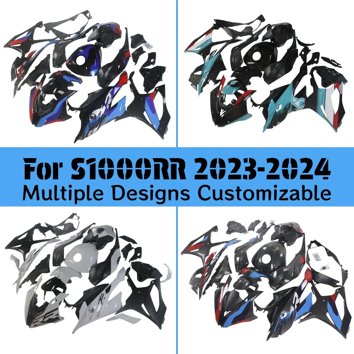 

For BMW S1000RR 2023 2024 Fit Fairing Kit S 1000RR 23 24 Tank Cover Motorcycle ABS Plastic Body Parts Fairings