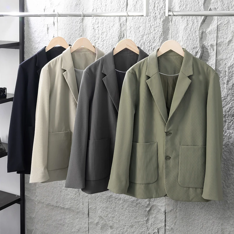 

Mens Long Sleeve Business Casual Suit Jacket Fashionable Versatile Spring Timeless Classic Standard Fit Adult Coat