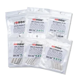 4000 pz 0402 Kit resistore SMD Kit assortito 10ohm-1M ohm 5% 80valuesX 50 pz = 4000 pz Kit campione 0805 0603 1206 2512 1210