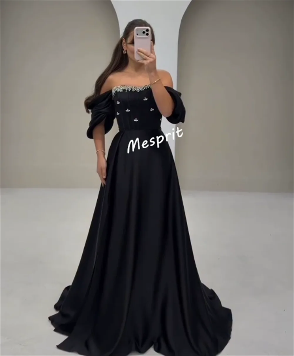 Vestido de noite personalizado de alta qualidade, glitter, ombro de fora, linha a, vestidos longos sob medida, ocasião elegante, festa de casamento, formal