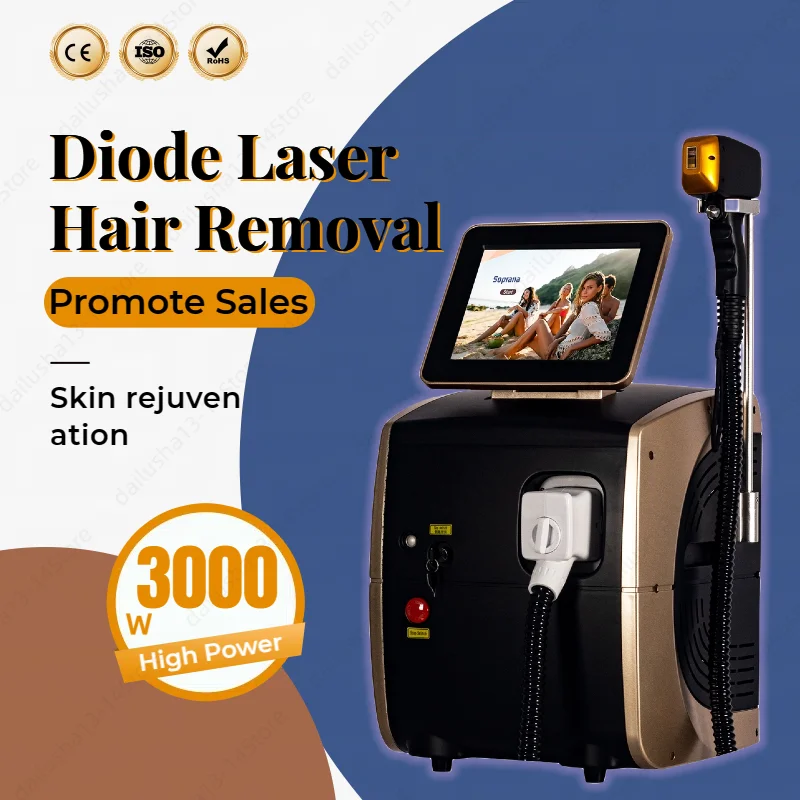 Freezing Point Painless Hair Removal 808nm ICE Platinum Diode Laser Hair Removal Machine 755 808 1064nm For Salons