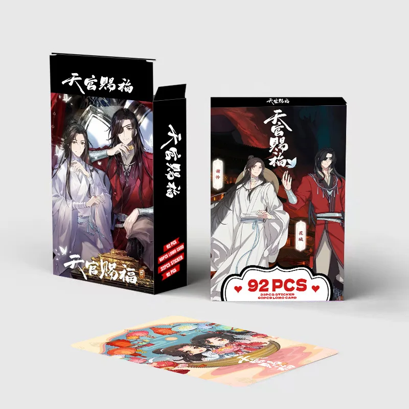 92 Stks/set De Zegen Van De Ambtenaar Van De Hemel Laser Lomo-Kaart Tian Guan Ci Fu Xie Lian,Hua Cheng Mini Ansichtkaart Fotokaarten Stickers