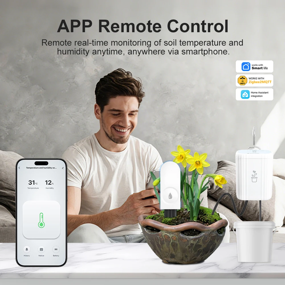 Zigbee 3.0 Toprak Nem Sensörü - Smart Garden Zigbee incelemesi ve fiyatı