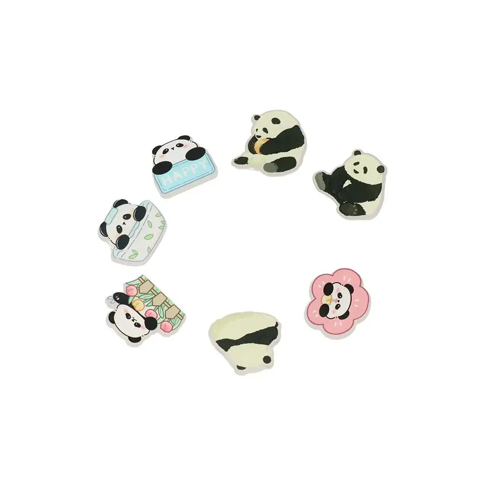 Fashion Panda Acrylic Panda Pin Cute Bear Flower Panda Brooch Cartoon Breastpin Animal Badge Unisex view 4