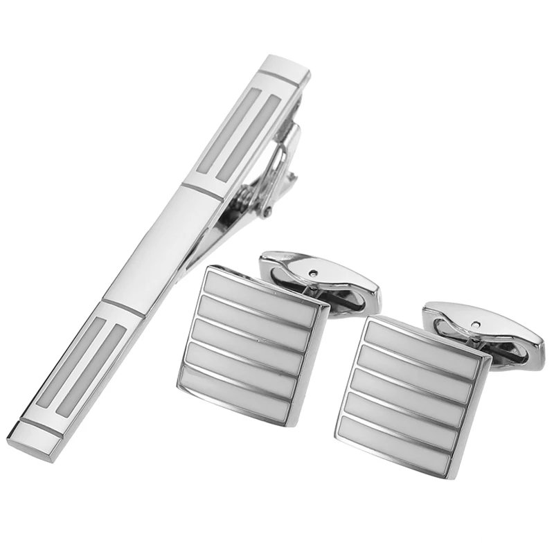 Classic men\'s French shirt cufflinks tie clip lucky clover plum blossom rose cuffs button clip business suit accessories jewelry
